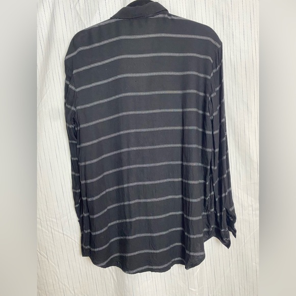 Express black lightweight button down with white stripes XS - Picture 3 of 4